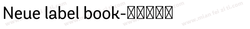 Neue label book字体转换